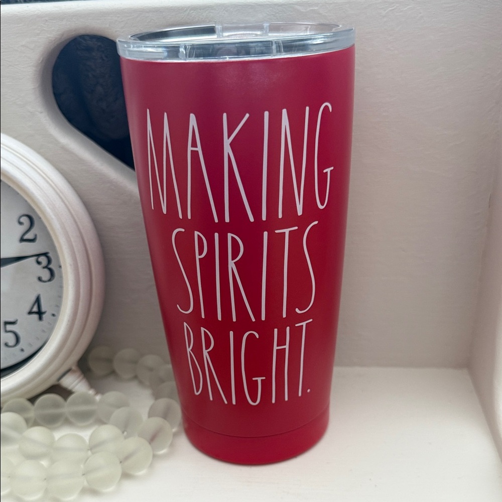 Rae Dunn Thermal Mug - MAKING SPIRITS BRIGHT
